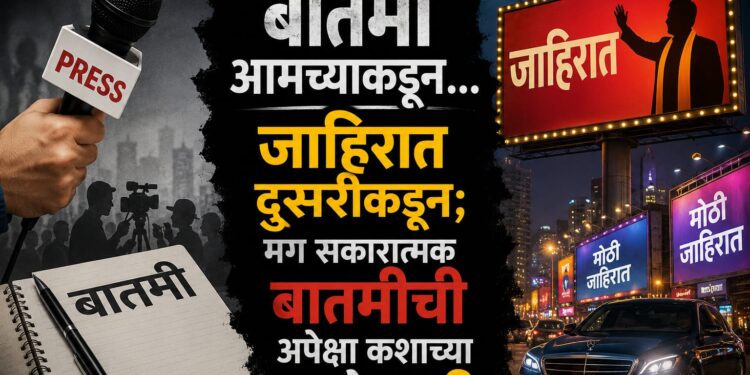“बातमी आमच्याकडून… जाहिरात दुसरीकडून; मग सकारात्मक बातमीची अपेक्षा कशाच्या जोरावर?”