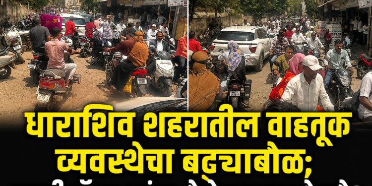 धाराशिव शहरातील वाहतूक व्यवस्थेचा बट्ट्याबोळ.!